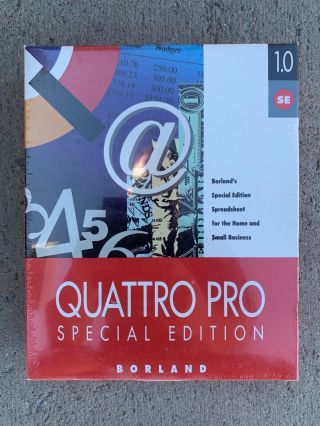 1991 Borland Quattro Pro Version 1.  0 Special Edition