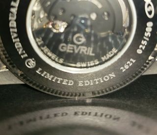 Gevril Men ' s 2620B Washington Automatic Stainless Steel Wristwatch 6