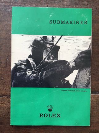Libretto Brochure Rolex Submariner Ref.  5513 - Vintage - 1970 - Inglese - Rarissimo 2