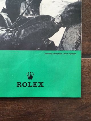Libretto Brochure Rolex Submariner Ref.  5513 - Vintage - 1970 - Inglese - Rarissimo 3