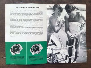 Libretto Brochure Rolex Submariner Ref.  5513 - Vintage - 1970 - Inglese - Rarissimo 5