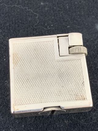 Vintage Silver Plate Dunhill Square Boy Pocket Lighter