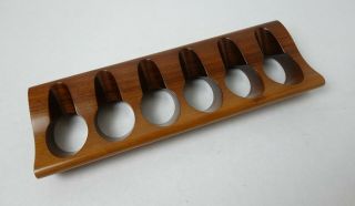 Vintage Dunhill Wooden Pipe Rack Rest For Six Pipes - Made In Italy