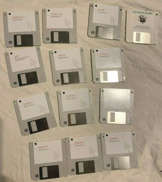 Vintage Mac Macintosh System Os 7.  5 Install Software Floppy Disks