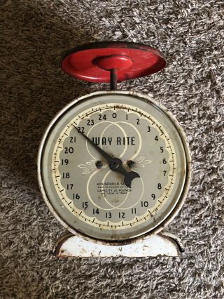 Vintage Way Rite Scale 25 Lbs.  Scale Hanson Company Made In Chicago,  Usa