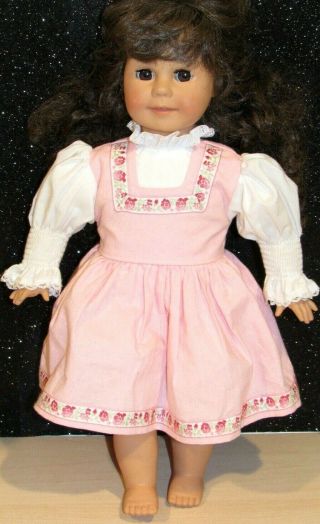 Vintage Engel - Puppe 17 " Brunette Girl Doll Cloth Body Made In Germany Lovely