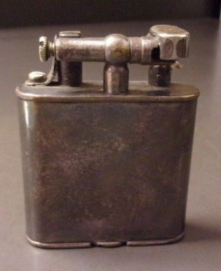 Rare Antique 1920s Silverplate Dunhill Lift Arm Lighter Made In Switzerland