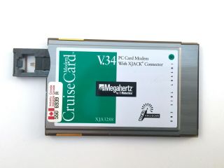 Megahertz By Usrobotics Cruise Card 28.  8 Modem Pc Card Pcmcia W/ Xjack Xja3288