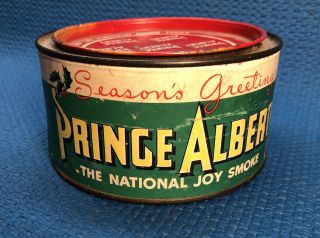 Vintage Prince Albert Christmas Holiday Santa Gift Tin Htf Vgc