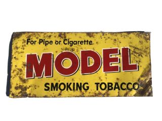 Model Smoking Tobacco Pipe Or Cigarette Tin Advertising Sign