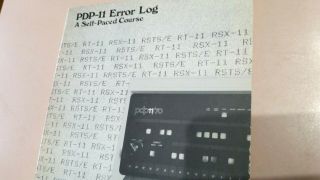 Vintage Digital Equipment Dec Pdp - 11 Error Log Course,  Programing Fundamentals