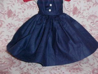 1957 VOGUE 7405 Navy Polished Cotton Dress ONLY for Jill & Friends 3