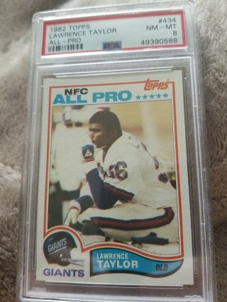Lawrence Taylor Topps 1982 All Pro Rc Psa 8 Beauty Of Defense Goat