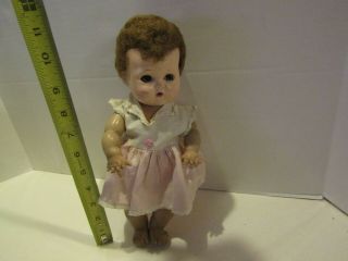 VINTAGE 11 INCH TINY TEARS DOLL AMERICAN CHARACTER RUBBER BODY SLEEP EYES 2