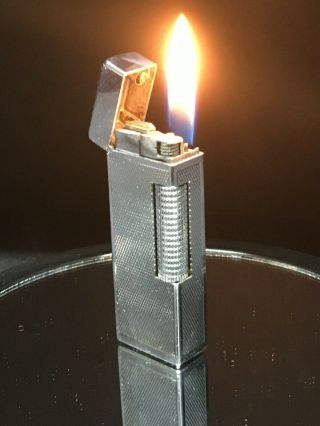 Serviced & Ready To Use - Vintage Dunhill Rollagas Lighter - Silver Plated