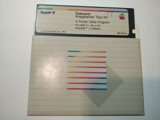 1984 Apple Ii Diskware Imagewriter Tool Kit For 64k Ii,  Iie - Printer Utility
