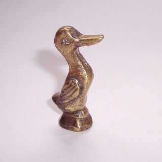 Vintage Solid Brass Duck Pocket Tobacco Pipe Tamper Wax Seal - Nicely Detailed