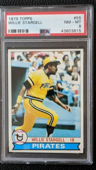 1979 Topps Willie Stargell Pittsburgh Pirates 55 Psa 8