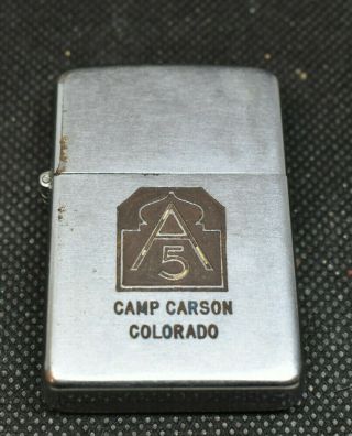 L840 Vintage 1940s Wwii Era Zippo Lighter Camp Carson Colorado