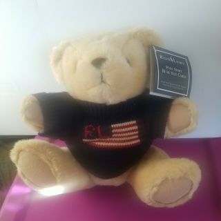 Vintage Ralph Lauren Polo Sport Teddy Bear Plush 1996 W Tags Flag Sweater