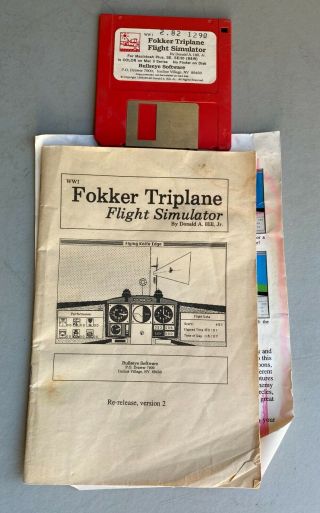 Bullseye Fokker Triplane Flight Simulator For Apple Mac Macintosh Computer Game