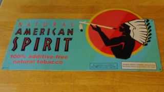 Natural American Spirit 100 Additive Cigarette Tobacco Metal Tin Sign