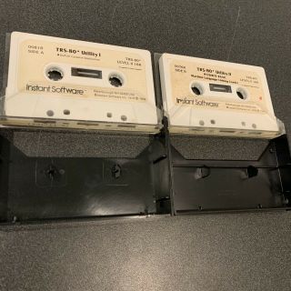 Instant Software TRS - 80 Utility I & II vintage computer software cassette tapes 2