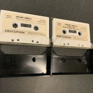 Instant Software TRS - 80 Utility I & II vintage computer software cassette tapes 3