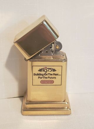Conoco Oil Zippo Barcroft Lighter 1960s Vtg Cigarette Rare Advertisement Award