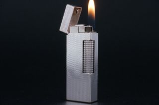 Dunhill Rollagas Lighter Rl0101 Fine Barley Silver Plated L31