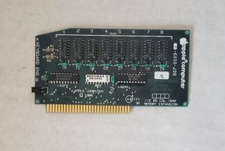 1985 Apple Iie 80 Column/64k Memory Expansion Card 607 - 0103 - J