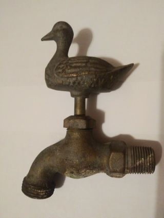 Vintage Duck Top Brass Garden Faucet