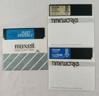 Commodore 64 Fleet System 2 Word Processor Timeworks Swiftax & Swiftcalc Disks