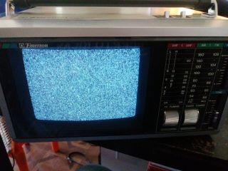 Vintage Emerson Pc5a 5.  5 " Portable Color Crt Television 1984 Am Fm Radio Vhf Uhf