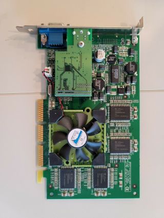 Retro Nvidia Geforce 2 Nv15 32mb Agp Graphics Card Vga S - Video