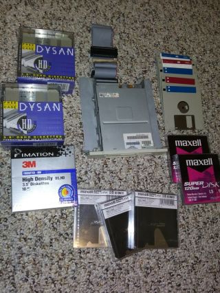 3 - 1/2 " Floppy Drive With Aprox 40 Disk