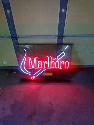 1997 Vintage Marlboro Cigarettes Neon Lighted Sign Tobacco Advertising Light