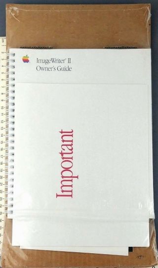 1988 Apple Image Writer Ii Owners Guide Nos Papers 030 - 0522 - A Vintage