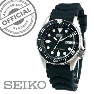 Seiko Diver’s 200m Automatic Steel Case Black Rubber Strap Skx013k1 Pre - Owned