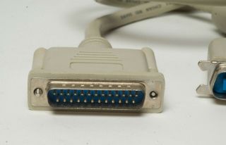 Vintage SCSI System Cable DB25 to C50,  3 foot,  for Apple Mac Macintosh 2
