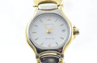 Zenith Academy Lady Damen Uhr Stahl/gold Quartz 85.  6000.  106