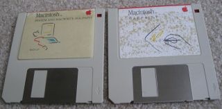 Macintosh System And Macwrite Macpaint 2 3.  5 " Floppy Disks