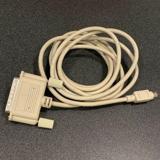 Apple Iic Iigs Macintosh Vintage Computer Printer Cable 8 Pin Din To Db25