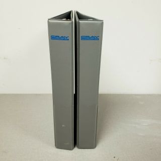 2 Cray Research Inc Vintage Gray Binders 1 1/2 " Supercomputers Computers -