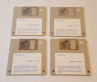 Vintage Ibm Pc Dos 6.  3 Software Operating System 1994 3.  5  (disks 2 - 5)