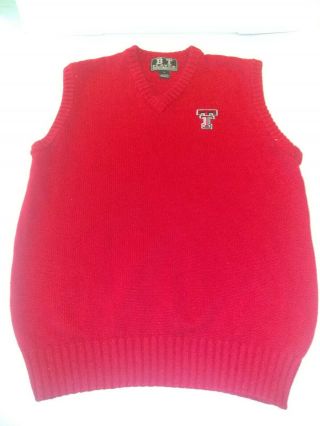 Vintage Texas Tech Red Raiders Sweater Vest Knit Men 