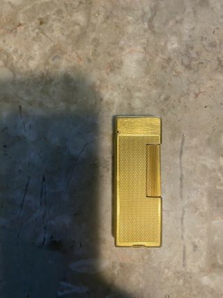 Vintage Dunhill Wick Lighter Gold Plated Grain D 