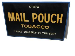 Chew Mail Pouch Tobacco Signed By H.  E.  Warrick 1987