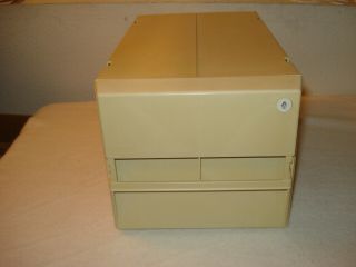 Vintage Fellowes Box 5 1/4 Floppy Drive 5.  25” Disk Tray Storage Made In Italy
