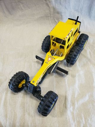 17 " Vintage Tonka Pressed Steel Road Grader Yellow Construction Toy Truck 16180